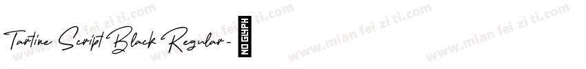 Tartine Script Black Regular字体转换